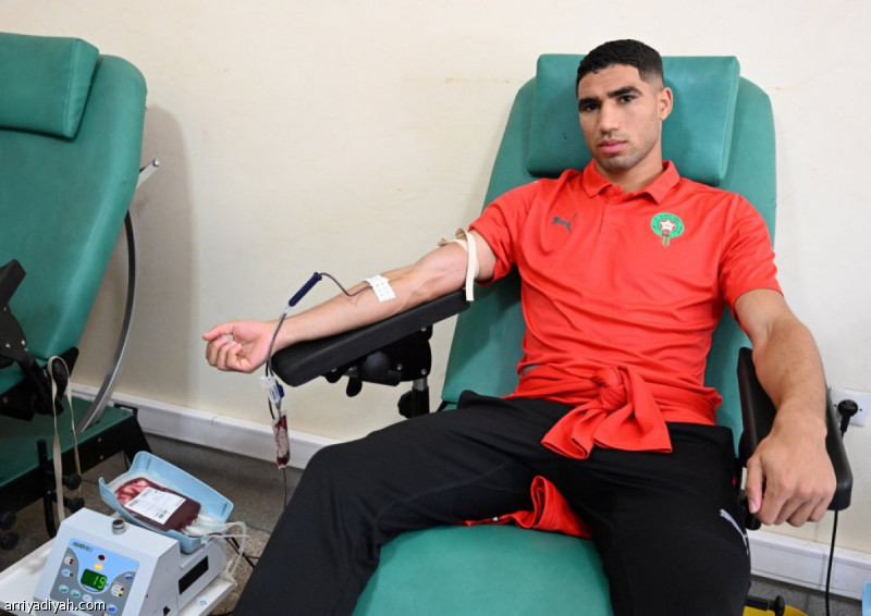 بعد-الزلزال.-لاعبو-المغرب-يتبرعون-بالدم